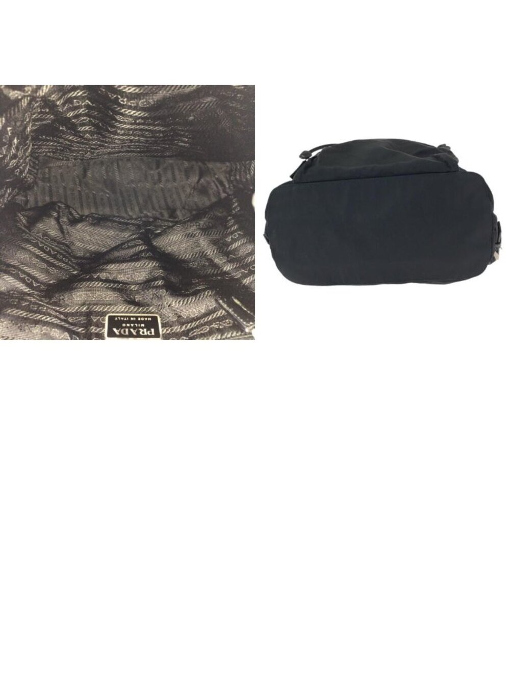 Prada Tessuto Black Silver Nylon Backpack - Picture 9 of 9